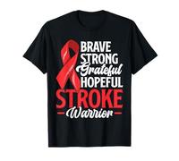 Un survivant d'un AVC Courageux et Un Guerrier de Sensibilisation aux AVC T-Shirt