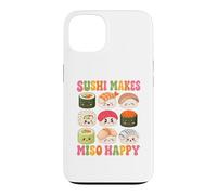 Un Sushi Mignon Rend Le Miso Heureux et Amusant Jeu de Mots Kawaii Coque pour iPhone 13