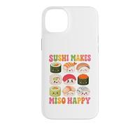 Un Sushi Mignon Rend Le Miso Heureux et Amusant Jeu de Mots Kawaii Coque pour iPhone 14 Plus
