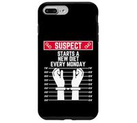 Un Suspect Commence Un Nouveau régime Tous Les lundis, des Femmes drôles, des Hommes en Forme Coque pour iPhone 7 Plus/8 Plus