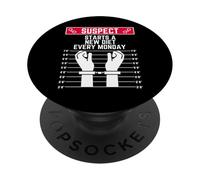 Un Suspect Commence Un Nouveau régime Tous Les lundis, des Femmes drôles, des Hommes en Forme PopSockets PopGrip Adhésif