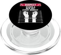 Un Suspect Commence Un Nouveau régime Tous Les lundis, des Femmes drôles, des Hommes en Forme PopSockets PopGrip pour MagSafe