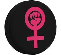 Un Symbole du Féminisme Housse Pneu De Rechange Anti Poussière Neige Housse Roue De Secours Antipoussière Housse pour Roue Pneu Universelle pour Camion Trailerrv Voiture 17inch