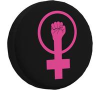 Un Symbole du Féminisme Housse Pneu De Rechange Durable Housse pour Roue Pneu Antipoussière Housse Roue De Secours Universelle pour SUV Voiture Camion 17inch