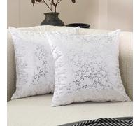 Un taie d'oreiller baroque double face en velours imprimé à feuilles d'or sans rembourrage. Les deux côtés du tissu en velours sont traités avec une technologie d'impression à feuilles d'or qui rend l