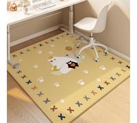 Un tapis de protection polyvalent for chaises de bureau, adapté aussi bien aux tapis qu'aux planchers de bois franc.(Polar Bear,100x100cm)