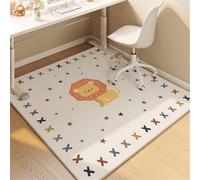 Un tapis de protection polyvalent for chaises de bureau, adapté aussi bien aux tapis qu'aux planchers de bois franc.(Yellow Lion,140x140cm)