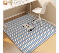 Un tapis de protection polyvalent for chaises de bureau, adapté aussi bien aux tapis qu'aux planchers de bois franc.(Striped Dog,140x140cm)