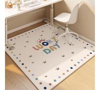 Un tapis de protection polyvalent for chaises de bureau, adapté aussi bien aux tapis qu'aux planchers de bois franc.(Footprints,100x100cm)