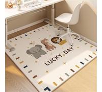 Un tapis de protection polyvalent for chaises de bureau, adapté aussi bien aux tapis qu'aux planchers de bois franc.(Animal Print,80x80cm)