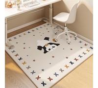 Un tapis de protection polyvalent for chaises de bureau, adapté aussi bien aux tapis qu'aux planchers de bois franc.(Star Panda,120x120cm)