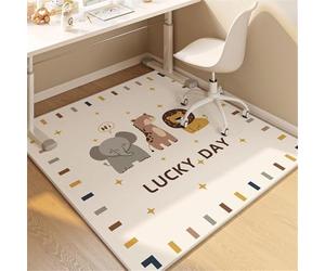Un tapis de protection polyvalent for chaises de bureau, adapté aussi bien aux tapis qu'aux planchers de bois franc.(Animal Print,80x80cm)