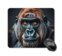 Un tapis de souris carré Gorilla - Tapis de souris portable avec base en caoutchouc antidérapant - 25 x 30 cm - Tapis de souris ultra fin pour ordinateur portable et bureau - Accessoires de bureau