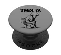 Un Taureau drôle sur Les Toilettes, C'est PopSockets PopGrip Adhésif