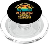 Un Technicien en Pharmacie retraité n'est Plus Mon problème PopSockets PopGrip pour MagSafe
