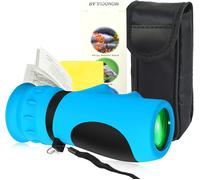 Un Télescope Monoculaire De Poche Bleu,Jumelles Enfant Grossissement 8 À 12 Fois,Vision Claire,Longue Vue Enfant Adapté Aux Cadeaux D'anniversaire Pour Les Enfants Âgés De 3 À 12 Ans