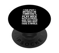 Un Temps Mort Amusant Qui Dit Que Je me Mets Dedans jusqu'à ce Que Je Joue Bien PopSockets PopGrip Adhésif