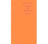 Un test de fragilité - Baptiste Gaillard - Heros-Limite Eds - broché - Roman