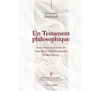 Un Testament philosophique