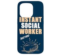 Un travailleur Social instantané ajoute Simplement du café Coque pour iPhone 15 Pro