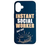 Un travailleur Social instantané ajoute Simplement du café Coque pour iPhone 16 Plus
