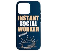 Un travailleur Social instantané ajoute Simplement du café Coque pour iPhone 16 Pro