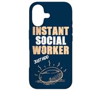 Un travailleur Social instantané ajoute Simplement du café Coque pour iPhone 17