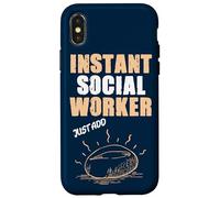 Un travailleur Social instantané ajoute Simplement du café Coque pour iPhone X/XS