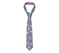Un troupeau de flamants roses costume pour hommes cravate tissu en soie doux et confortable sans décoloration durable dimensionnel et élé cadeau de vacances adapté aux hommes d'affaires de banquet