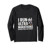 Un Ultra Marathon Amusant Qui Dit Que la Douleur est Mon Amie coureuse Manche Longue
