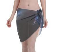 Un univers fascinant - Chemisier de plage léger et respirant en mousseline de soie - Protection solaire polyvalente - Convient pour les vacances des femmes - Noir - Taille unique