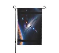 Un univers fascinant drapeau décoratif de jardin imprimé 30,5 x 45,7 cm - Drapeau de cour pour terrasse, balcon, jardin, pelouse