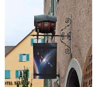 Un univers fascinant imprimé drapeaux décoratifs de jardin - Convient pour balcon, terrasse, pelouse, jardin, fête des mères, Noël, Halloween, décorations de vacances