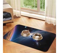 Un univers fascinant pour animaux de compagnie nappe en cuir absorbant tapis de gamelle pour animaux de compagnie adapté pour les chiens ou les chats