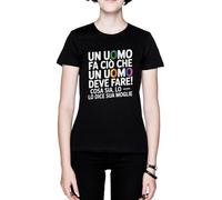 Un Uomo FA Ciò Che Un Uomo Deve Fare Noir Femme Black Women's T-Shirt Tee
