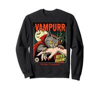 Un Vampire Mord à Nouveau, Cette Fois, C'est Son Chat d'halloween purronal Sweatshirt