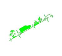 Un vélo est-il Mieux qu'une Voiture ? C'est Un Battement de cœur Autocollants for carrosserie Autocollants for Voiture Accessoires for Voiture Autocollants for Voiture(Green,50X11.6CM)
