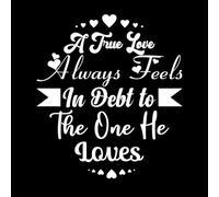 un véritable amour se sent toujours redevable envers celui qu'il aime Stickers muraux 67.2x75.7cm N'abîme pas le mur Blanc