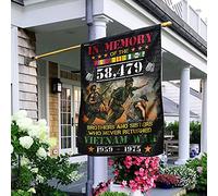 Un Vétéran Du Vietnam À La Mémoire De 58 479 Frères Et Sœurs Drapeau De Jardin Supérieure Jardin Signe Durable Drapeaux De Vacances Décoration Pour Pelouse Balcon Extérieure M