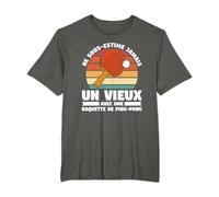 Un Vieux avec Une Raquette De Ping-Pong Pongiste T-Shirt