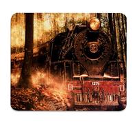 Un Vieux Train Vintage Au Cœur des Arbres Mouse Pad Douce Tapis Souris Durable Tapis De Souris pour Études Jeux Bureau 25X30Cm