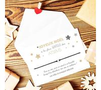 Un Voeu à Chaque Noeud Carte Joyeux Noël ATSEM + Bracelet porte bonheur - Cadeau original et branché - École maternelle
