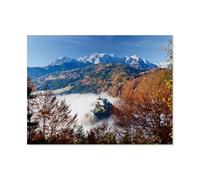 Un Voile de Brouillard Autour du château de Hohenwerfen，Adultes Puzzle Impossible De 1000 Pièces Décompression Jeu De Cadeaux Éducatifs pour Adultes（38x26cm）-AY81