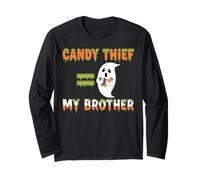 Un Voleur de Bonbons égale Halloween à Mon frère Manche Longue