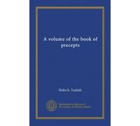 Un volume du livre des préceptes