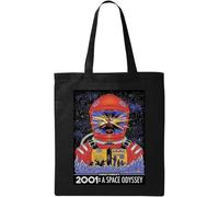 Un voyage spatial 2001 Astronaute Affiche Art Naturel Écologique Coton Tote Bag Noir, Noir , Taille unique