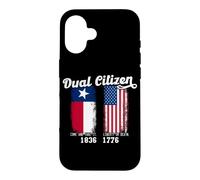 Un Vrai Patriote Texan à Double citoyenneté Aime Le Texas et l'Amérique Coque pour iPhone 16