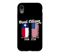 Un Vrai Patriote Texan à Double citoyenneté Aime Le Texas et l'Amérique Coque pour iPhone XR