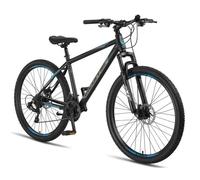 Un VTT pour tous ceux qui recherchent un compagnon pour le quotidien et le tout-terrain. [Noir/Bleu, 29.00]