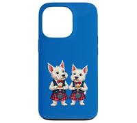 Un West Highland Terrier passe la nuit avec un verre de whisky Coque pour iPhone 13 Pro
